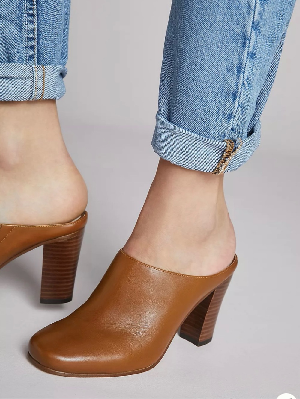 Botkier Sherry Mules Wooden Block Heel Womens 8